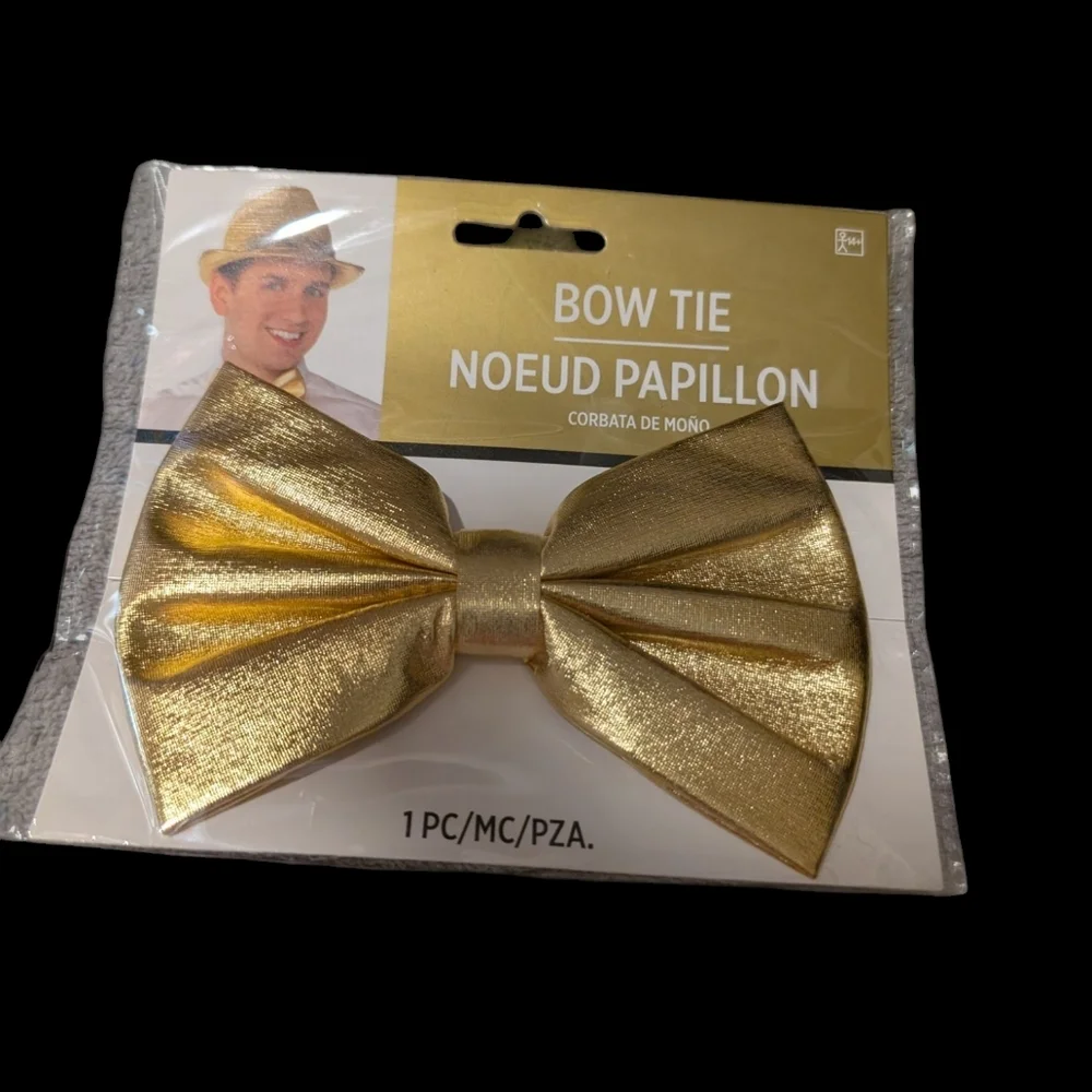 Gold Bow Tie Party Accessory